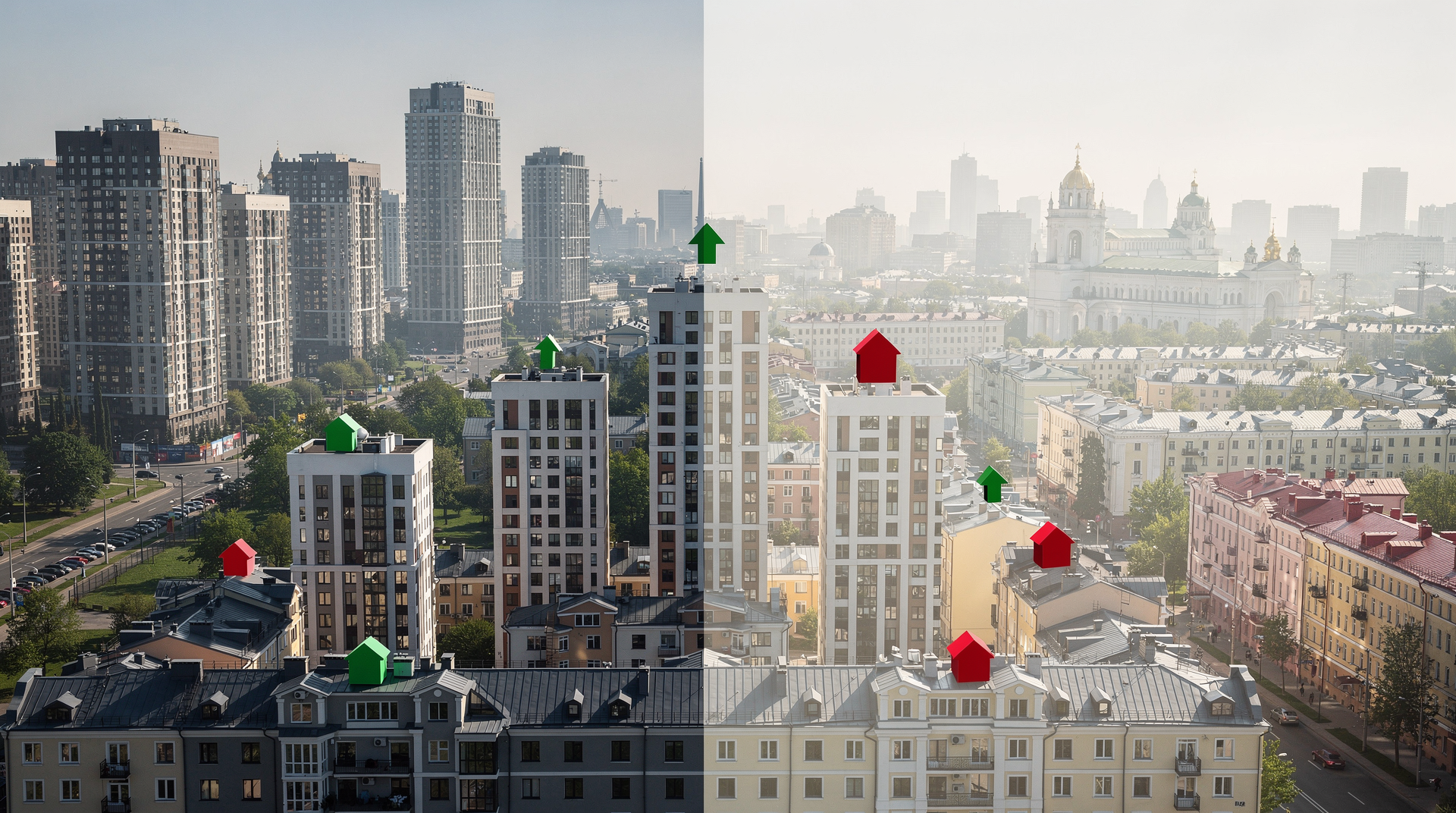 Цены на жильё в Москве и Санкт-Петербурге: где квадратный метр дорожает быстрее